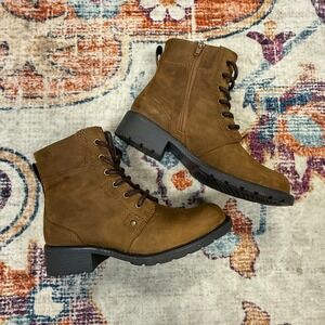 Clarks Orinoco Women's Brown Leather Lace Up Side Zip Ankle Boots Size‎ 7